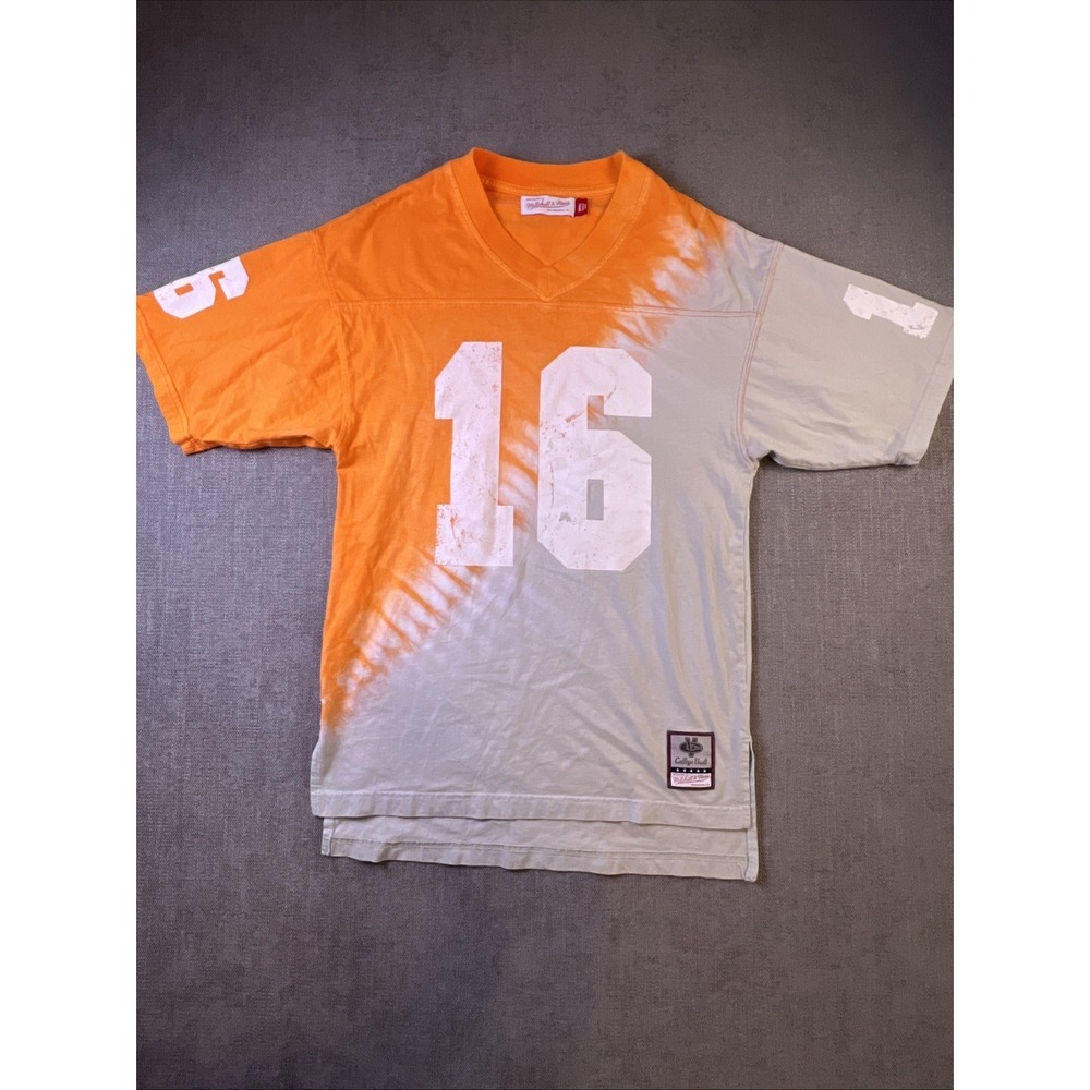 Mitchell & Ness Peyton Manning Tennessee Volunteers Tie-Dye V-Neck T-Shirt SZ SM